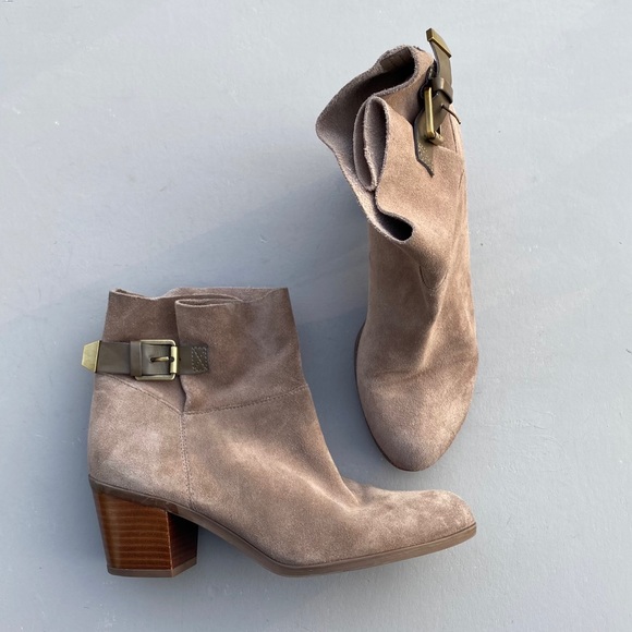 Franco Sarto Suede Ankle Booties - Picture 3 of 7